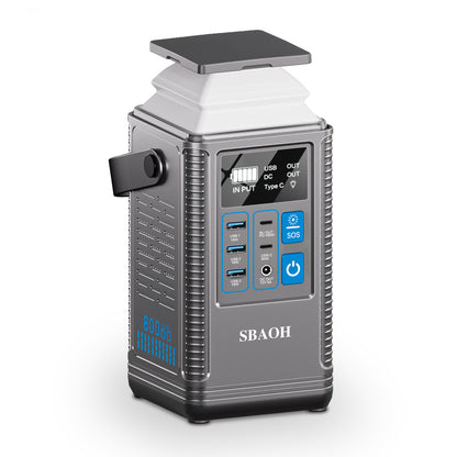 Portable Power Station 296Wh – 100W PD Charging, LED Light & Multiple Outputs