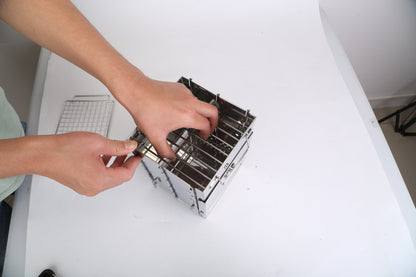 Compact Foldable Solid‑Fuel Stove with Carry Bag & Multi‑Fuel Support