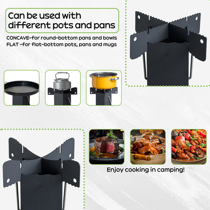 Steel Rocket Stove – Blackout Solid Fuel Cooker