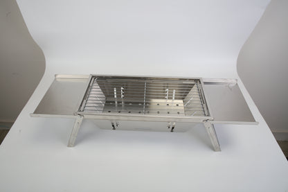 3‑in‑1 Foldable Stainless Steel Charcoal Grill